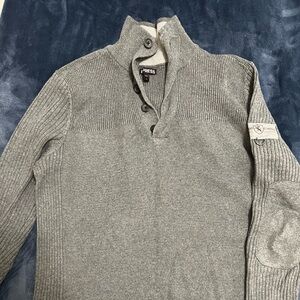 Grey EXPRESS sweater half button up Size Large Men’s